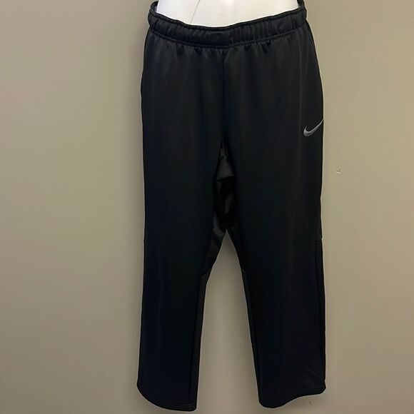 Nike Drifit Black Elastic Waistband w/ Drawstrings Running Warmup Pant- Large - Picture 1 of 16